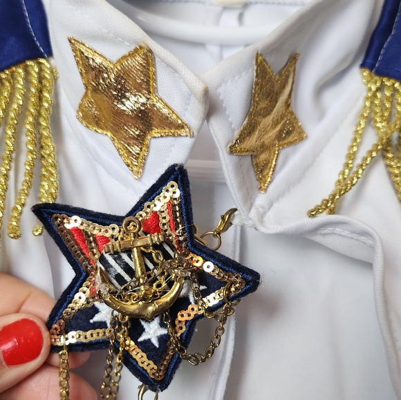 Cruise Ship Captain 2pc Costume Size Small - Picture 5 of 10